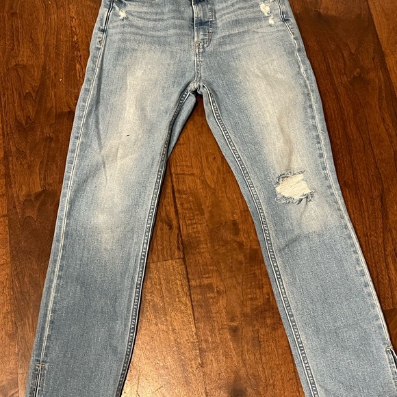 GAP Denim - GAP Women's High Rise Distressed Jeans - Light Blue